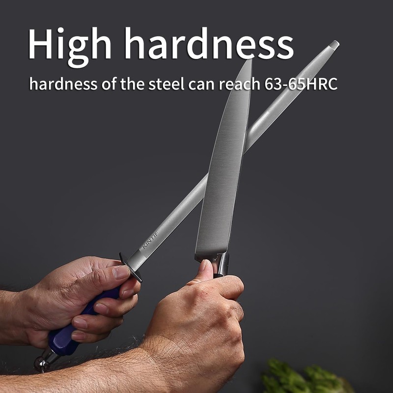 KINTIF Honing Steel 10 inch Professional Knife Sharpener Honing Rod,
