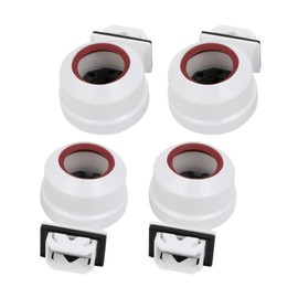 YOKIVE Pack of 4 Fluo Light Holder T8 Lamp Socket G13 Base Single Head Socket Light Replacement Parts Large for Home Office (White 2A AC 500V)