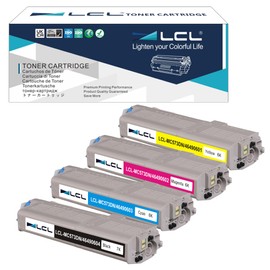 LCL Compatible Toner Cartridge Replacement for OKI C532DN C542DN MC563DN MC573DN 46490604 46490603 46490602 46490601 C532 C542 MC563 MC573 (4-Pack Black Cyan Yellow Magenta)