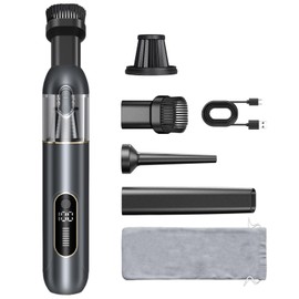Ederfun 4-in-1 Handheld Cordless Car Vacuum – 19000PA, Brushless Motor, 2-in-1 Blow & Suction, Dual Modes, Type-C, Mini & Portable for Car, Home, Office, Keyboard Cleaning