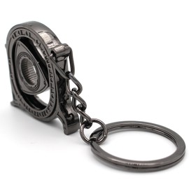 VmG-Store Rotor Key Fob Movable Circular Piston Motor Wankel Motor S086 (Black Chrome)