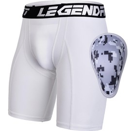 Legendfit Men Baseball Football Compression Shorts w/Cup Straps Protective Athletic Sliding Underwear Lacrosse Cricket