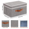 YheenLf Fabric Storage Bins with Lids, Linen Foldable Clothes Boxes,