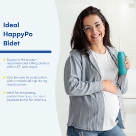 HappyPo HappyPo The Original XL Butt Shower (Color: Petrol) l Portable Bidet with 50% more Volume l The Easy-Bidet 2.0 replaces Wet Wipes and Shower Toilet l Portable Bidet for Travel