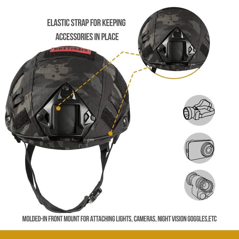 OneTigris PJ Tactical Quick Helmet with Removable Helmet Cover for