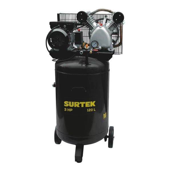 Surtek Compresor de aire eléctrico Surtek COMP6120V monofásico 120L 3hp 127V 60Hz negro