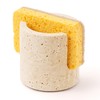 WORHE Travertine Sponge Holder for Kitchen, Natural Stone Drying Rack