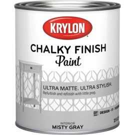 Krylon Chalky Finish Quart, 32 Fl Oz (Pack of 1), Misty Gray