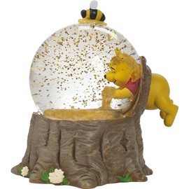 The Pooh Bear Musical Snow Globe, for The Love of Hunny - Resin/Glass - Collectible Birthday Gift, Holiday Present