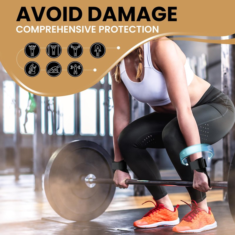 Weight Lifting Wrist Wraps Grip, Double Leather Weight Lifting Straps,