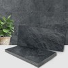 AULIGET 6" x 12" Black Slate Peel and Stick Backsplash