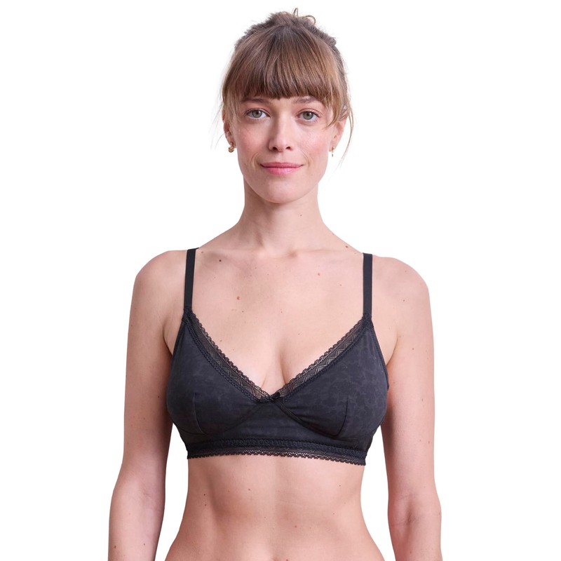 Vertbaudet Pack of 2 Maternity Bras with Organic Cotton Black