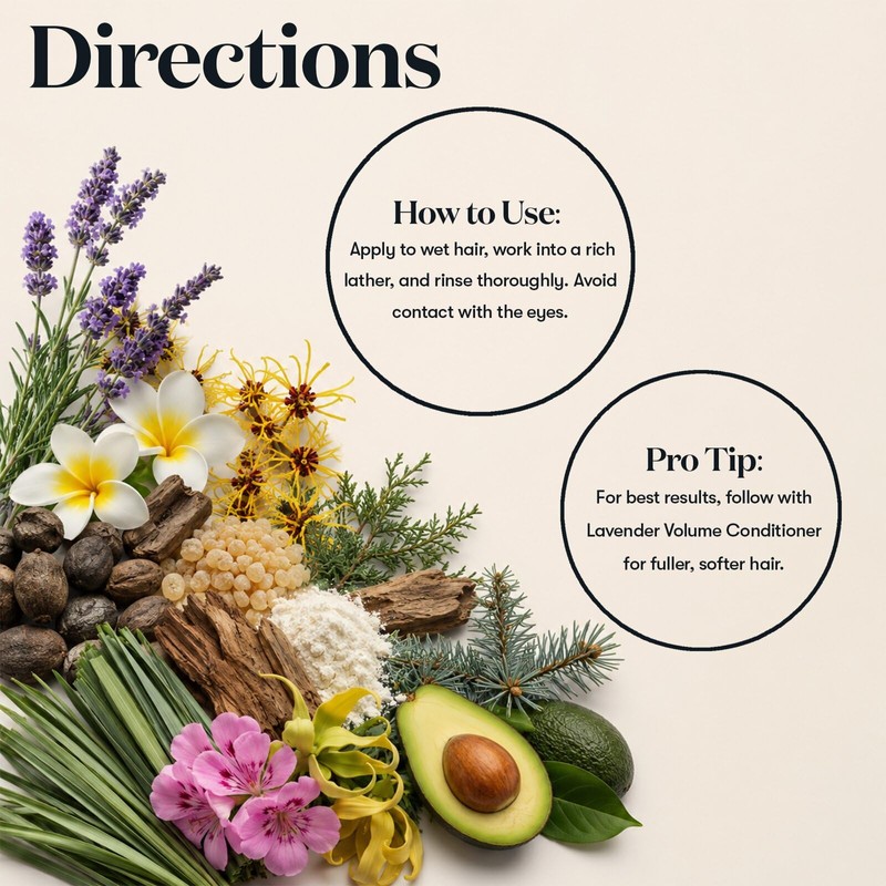 Young Living Lavender Volume Shampoo Essential Oils - Cleanses and