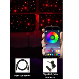 Universal Starlight Car Mats Optical Rug Light LED Remote/Bluetooth Waterproof, Easy Installation, Pre-Built Design for Various Cars