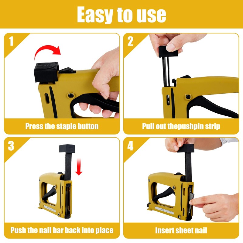 Point Driver, Aluminum Alloy Manual Framing Tool with 1000 Nails