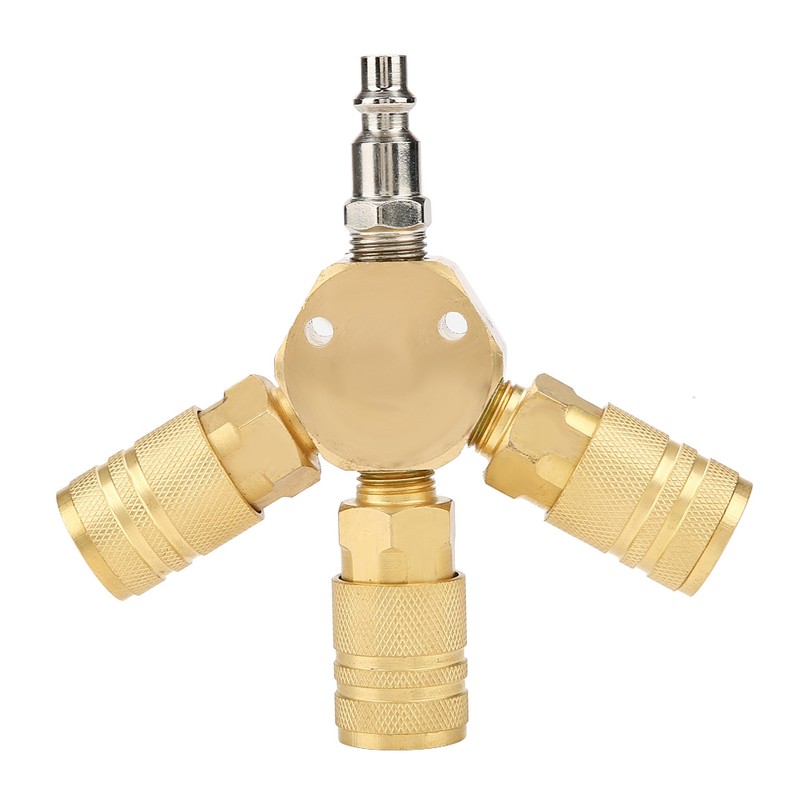 Quick coupling Air Gas Pneumatic T Shape Three Way Tee