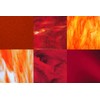 8"x5" RED Variety Pack Stained Glass Sheets (6 Pieces)