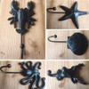 Hook Hanger, Cast Iron Whale Tail Shaped Decorative Wall Hook,