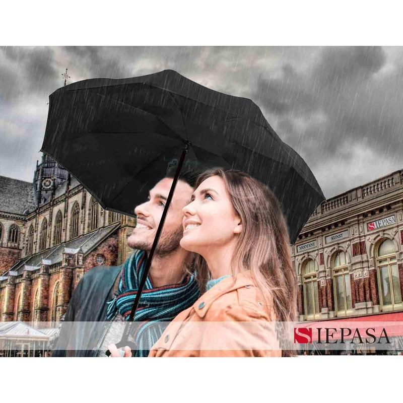 SIEPASA 49/56 Inch Inverted Reverse Upside Down Umbrella, Extra Large