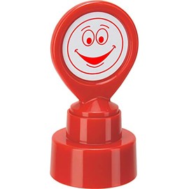 COLOP motivational stamp - Happy Face - Red ink | 147165 | Teacher reward smiley school stamper