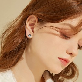 Dog Stud Earrings for Women Sterling Silver French Bulldog Earrings Cute Animal Jewellery Gifts for Women Mom Daughter Wife