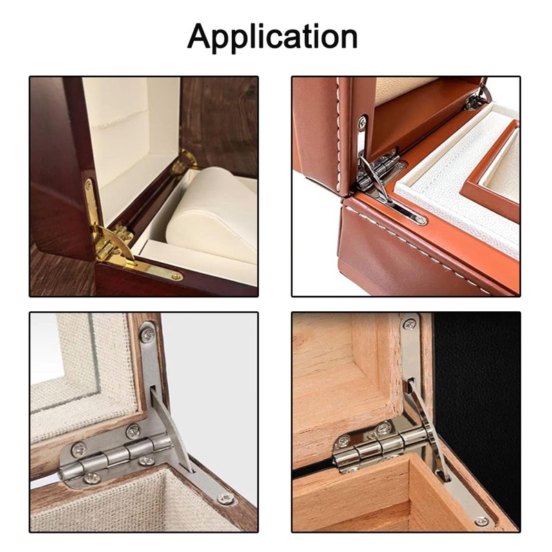 2Pcs Support Spring Hinges, Zinc Alloy Concealable Quadrant Hinge 90