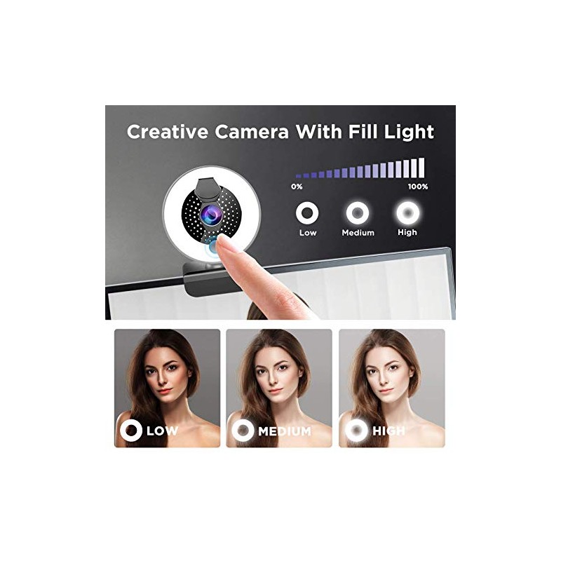 Webcam Streaming Gaming, 2K Web Cam 1080P HD USB 3.0