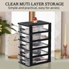 Operitacx 5 Plastic Storage Drawers, Multifunctional Plastic Drawers Storage Unit