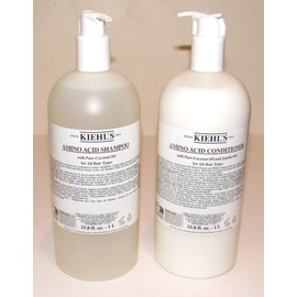 Kiehl's Amino Acid Shampoo And Conditioner Set 33.8 Oz 1 Liter Each Coconut Oil