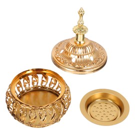 Vintage Incense Burner Arabian Incense Burner Holder: Iron Art Frankincense Resin Incense Burner Charcoal Bakhoor Burners Eid Mubarak Decor for Yoga Spa Aromatherapys