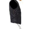 Womens Black Denim Motorcycle Vest with Side Laces Gun Pockets