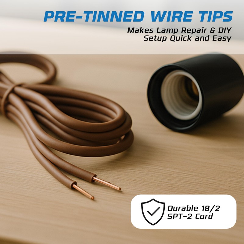 OHLECTRIC Lamp Lighting Cord with Switch Set – 8 Feet