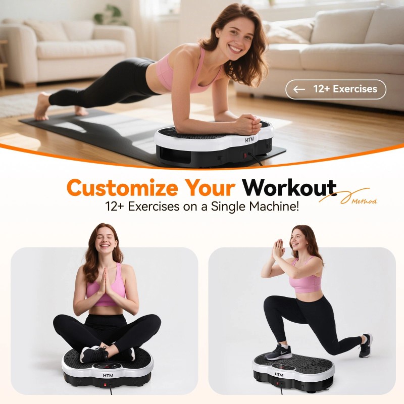 HTM Vibration Plate Exercise Machine, Whole Body Workout Equipment for