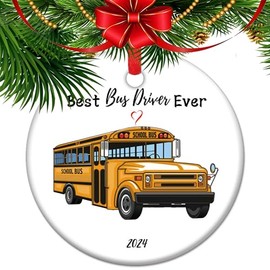 School Bus Driver Christmas Ornament, Best Bus Driver Ever, School Bus Drivers Idea 2024
