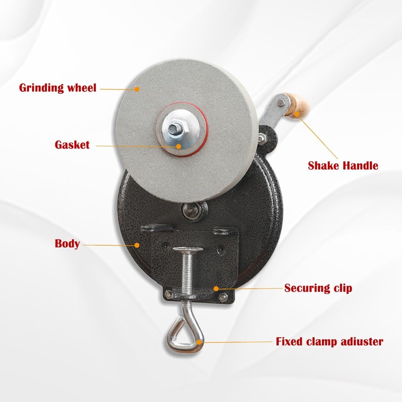 ECUTEE Hand-cranking Knife Sharpener for Hunting, Heavy Duty Knife Sharpener