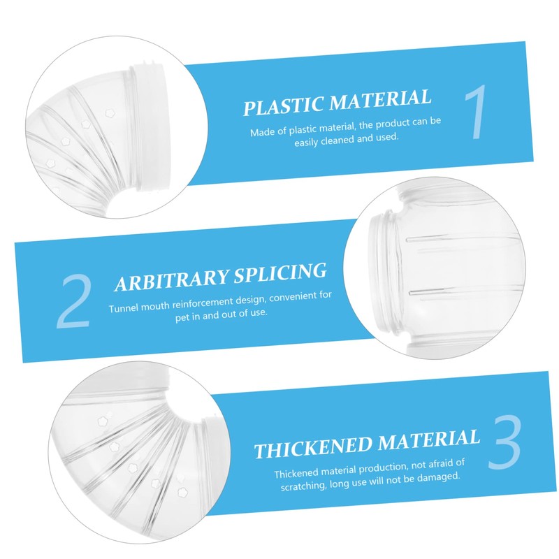 CORHAD Pet Hamster Mice Enclosure Hideout Tube Hamster Cage Tunnel