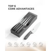 OOU In-Drawer Kitchen Knife Set, Space-Saving Cutlery and Kitchen Organizer,