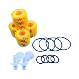 LAUUEXOP 4PCS Engine Oil Filter Kit 04152-YZZA6 Compatible for Toyota Prius Corolla Scion IM XD