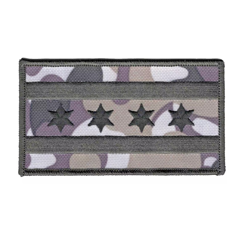Chicago Flag Patch * URBAN CAMOUFLAGE * DARK NIGHT CHICAGO