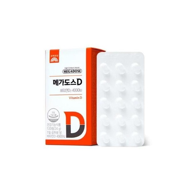 Korea Eundan Megadose D Vitamin D 4000IU 120 tablets x