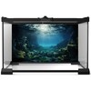 Aquarium Backdrop Underwater Coral Reef with Fishes Sun Rays Terrarium