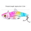 6pcs 5cm Metal Artificial Vib Fishing Lure Streamlined Design 3D
