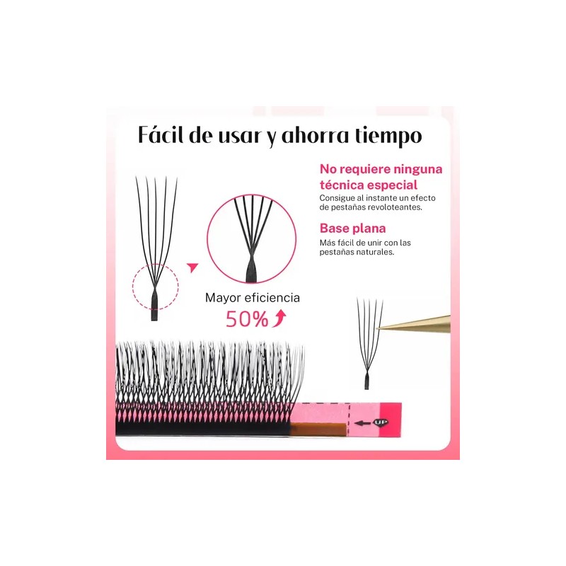 Extensiones De Pestañas Masscaku U 5d, U Shaped 5d W