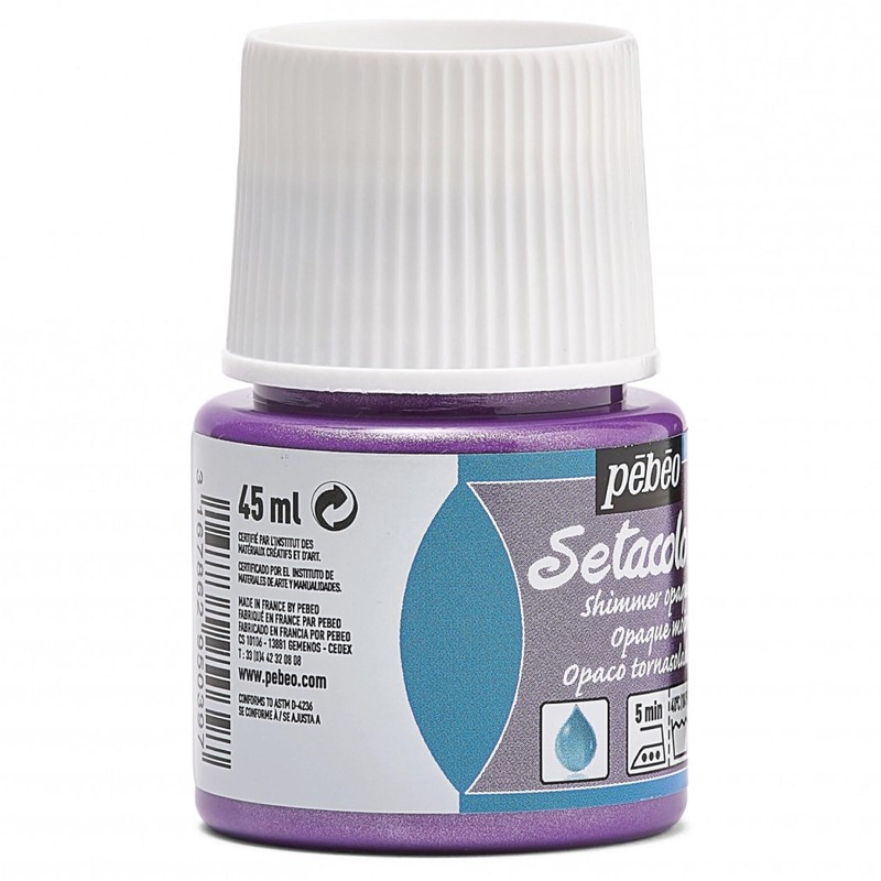 Pebeo Setacolour Fabric Paint Opaque 45 ml Shimmer AMETHYST