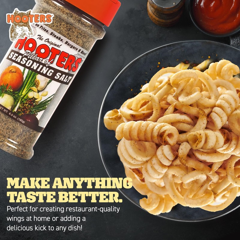 Hooter's Seasoning Salt, 6.5-Ounce (Pack of 6)