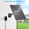 10W Solar Panel for Security Cameras, DC/USB-C/USB, Black, 2 Pack