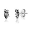 DTPsilver - Women's Earrings 925 Sterling Silver Owl Stud Earrings,