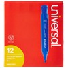 Universal Permanent Markers, Chisel Tip, Blue, Dozen (UNV07053)