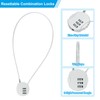 PATIKIL 2 Pack 3 Digit Combination Lock,Round Helmet Padlock Cable
