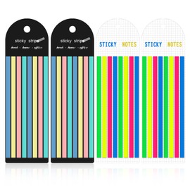640Pcs Highlighter Tape, Long Page Tabs Transparent Highlighter Strips Long Page Markers Pastel Sticky Note Tabs Index Stickers for Annotating Books Sentence Reading Memory Office School (8 Colors)